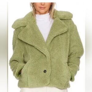 NEW WITH TAGS BY FREE PEOPLE "THE JOPLIN" COZIEST JACKET IN SWEET PISTACHIO